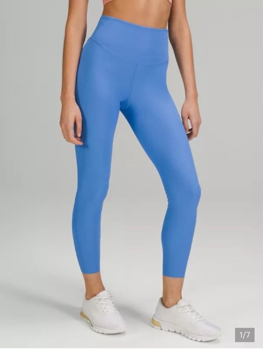 lululemon athletica High-Waist Ribbed Leggings in Sky Blue